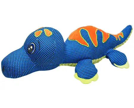 Купить mr.kranch игрушка для собак Динозаврик плюшевая с пищалкой, синяя