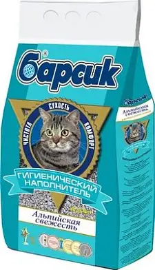 Барсик впитывающий наполнитель для кошек "альпийская свежесть"