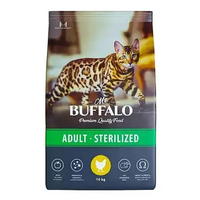 Mr.Buffalo сухой корм для стерилизованных кошек, курица
