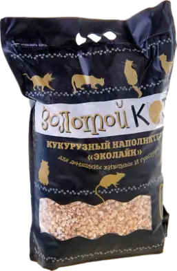 Золотой кот Эколайн кукурузный наполнитель для грызунов